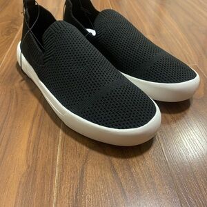 Call It Spring Black and White Slip-On Sneakers